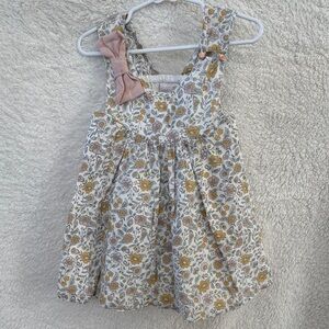 Savannah Floral Dress with Yellow and Pink Accents